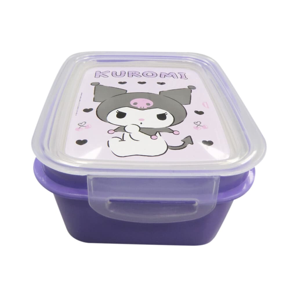 Pote Plástico Kuromi Con Traba y División 850 ml - 2
