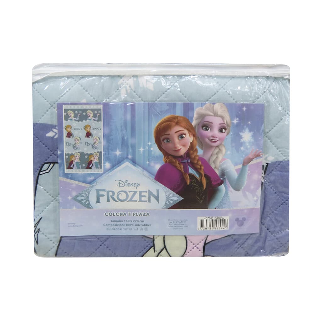 Colcha Infantil Frozen 1 Plaza 100% Microfibra - CELESTE - 2