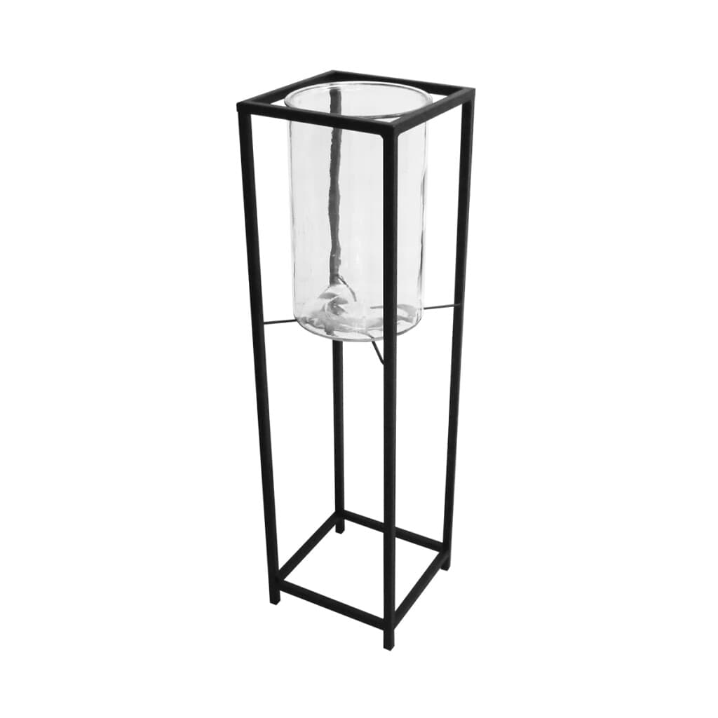 Candelabro Vidrio y Estructura de Metal 76 x 21 cm - 2