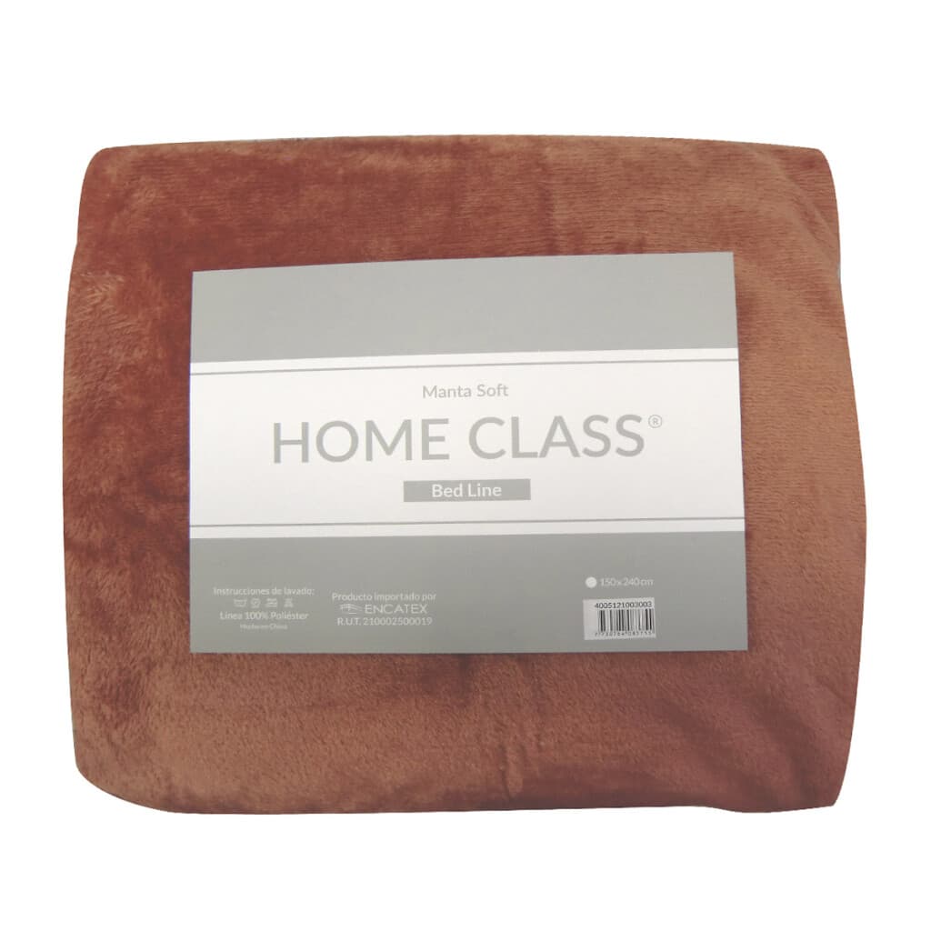 Frazada Flannel King Size Home Class 240 x 260 cm - TERRACOTA - 2