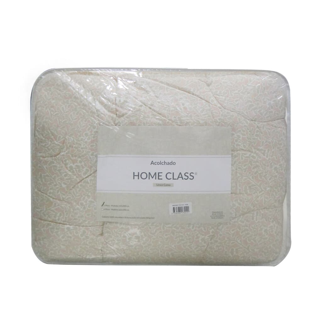 Acolchado 1 Plaza Home Class 100% Microfibra - D 659-1 FL ROSA - 2