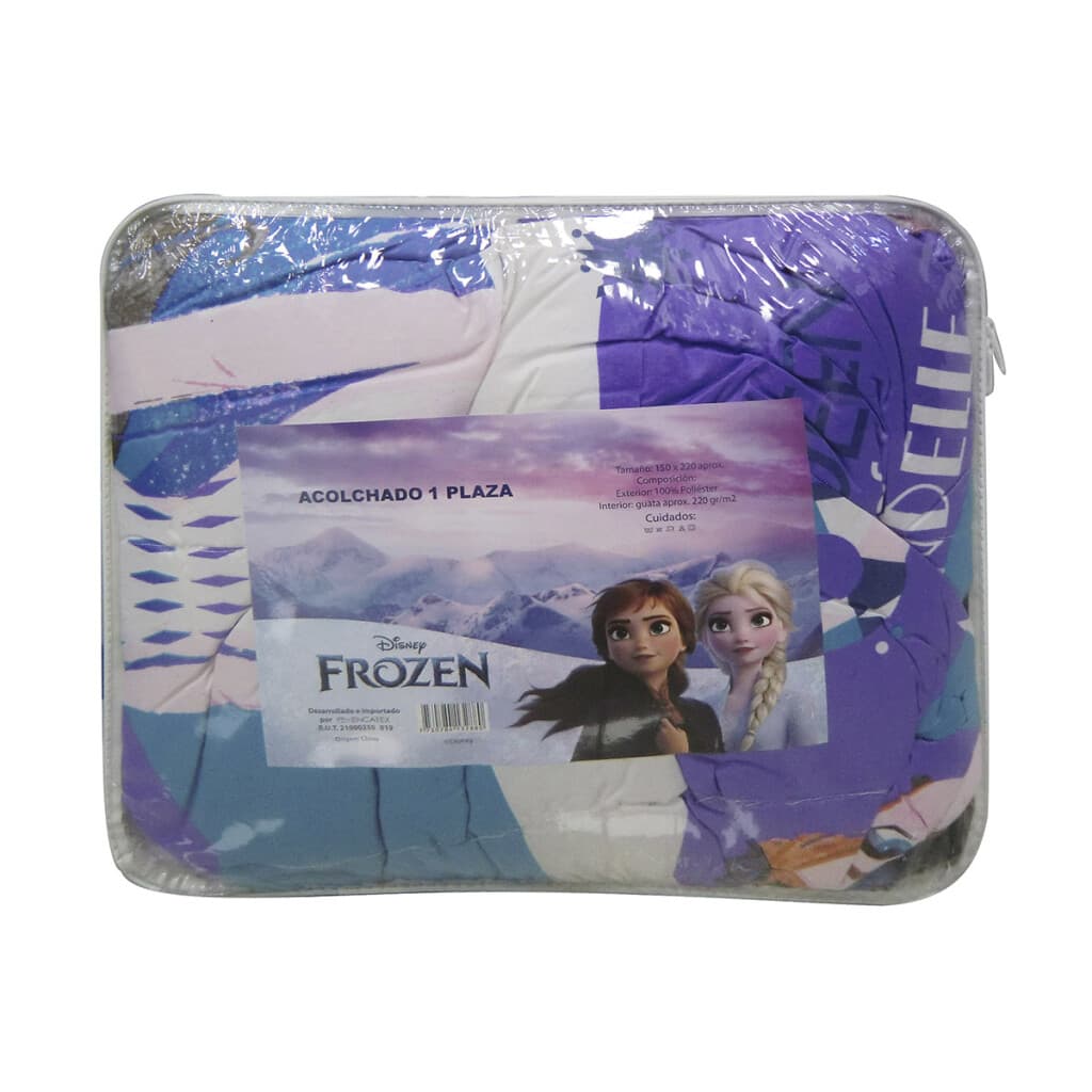 Acolchado Infantil Forzen 1 Plaza 100% Microfibra - VIOLETA - 2