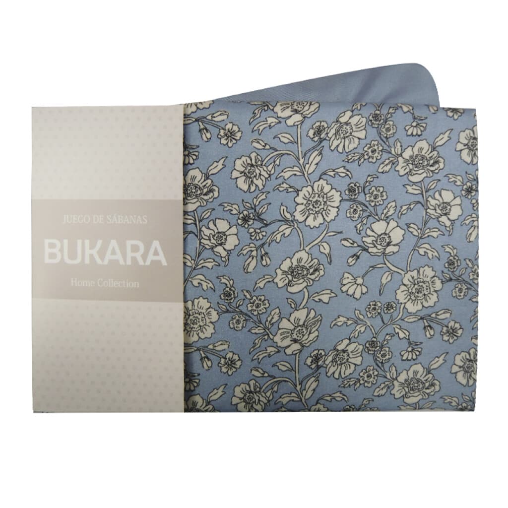Juego Sábanas 1 Plaza Bukara 100% Microfibra - 236 FLOR - 2