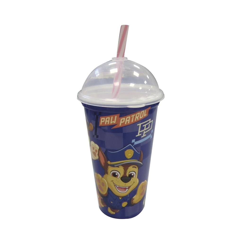 Vaso Plástico Milk Shake con Pajita Paw Patrol Diseño Surtidos 500 ml - Azul Surtido - 2