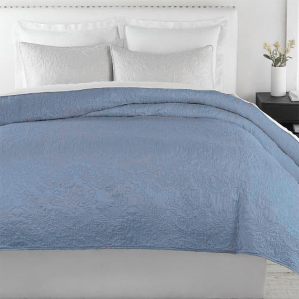 Colcha H&K Portugal King Size 240 x 260 cm - AZUL PIEDRA - 1