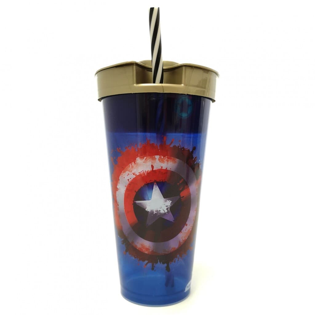 Vaso 2 en 1, pote 220 ml + vaso 540 ml Capitán América - 2