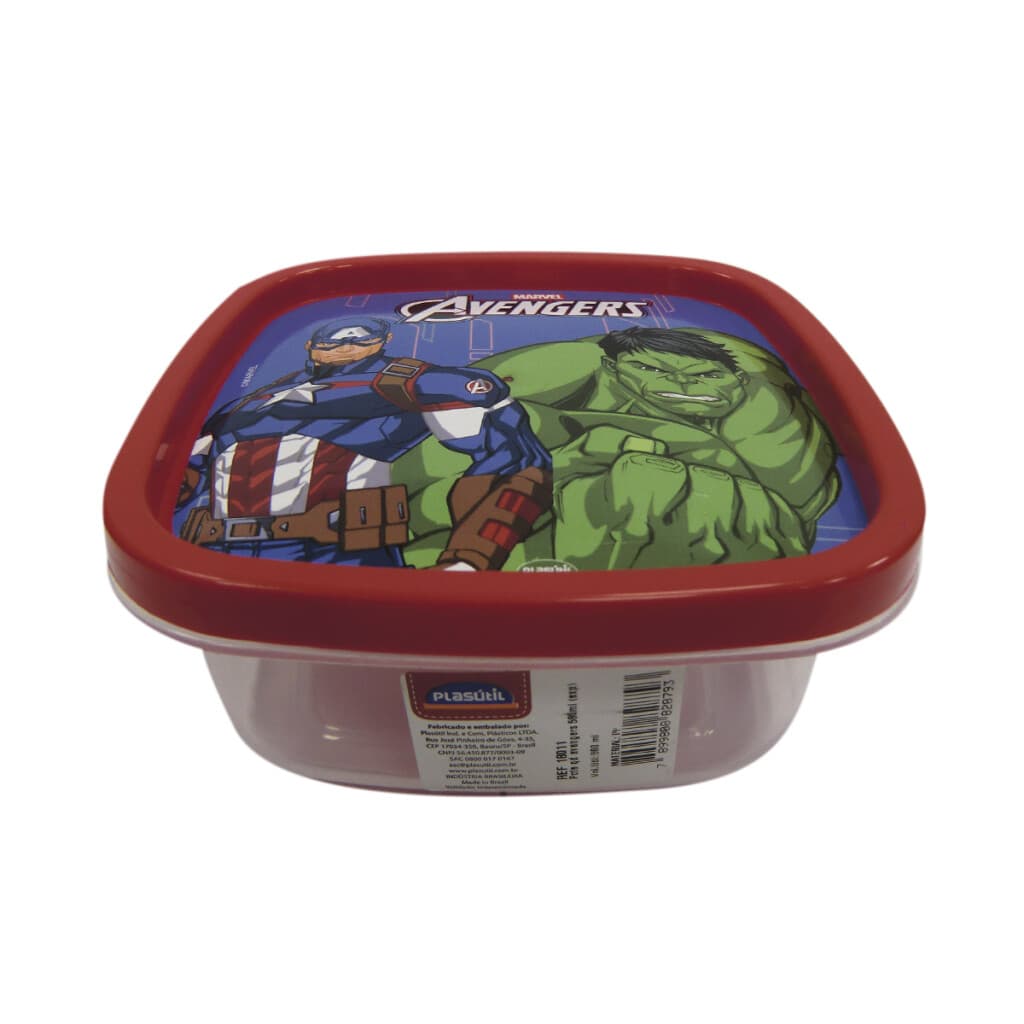 Recipiente con tapa de 580 ml - Avengers - 1
