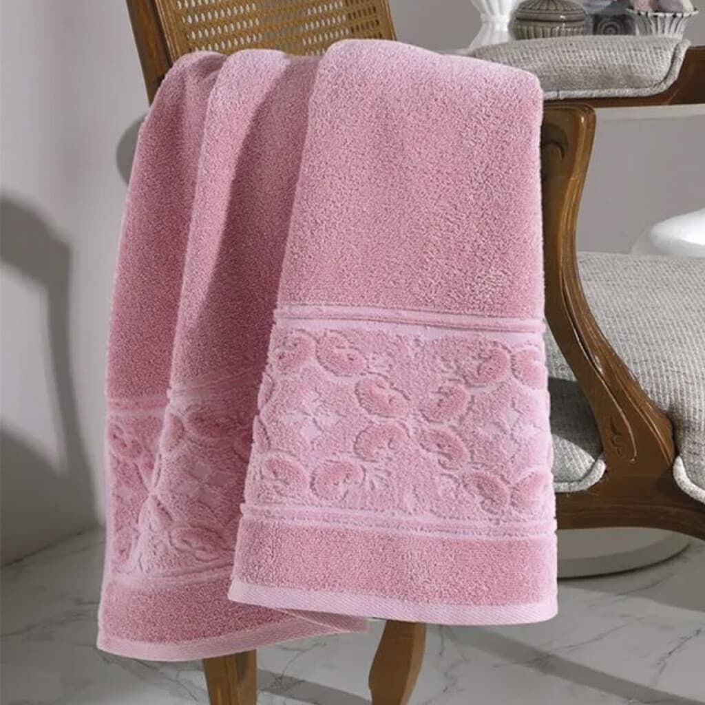 Toalla Mano Comfort Dohler 100% Algodón 50 x 90 cm - 7206-ROSA - 1
