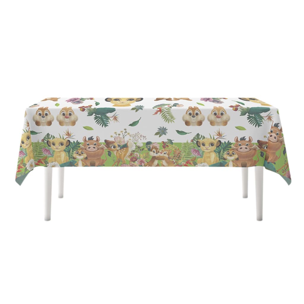 Cotillón Mantel Rectangular Animalitos de la Selva Disney - 1