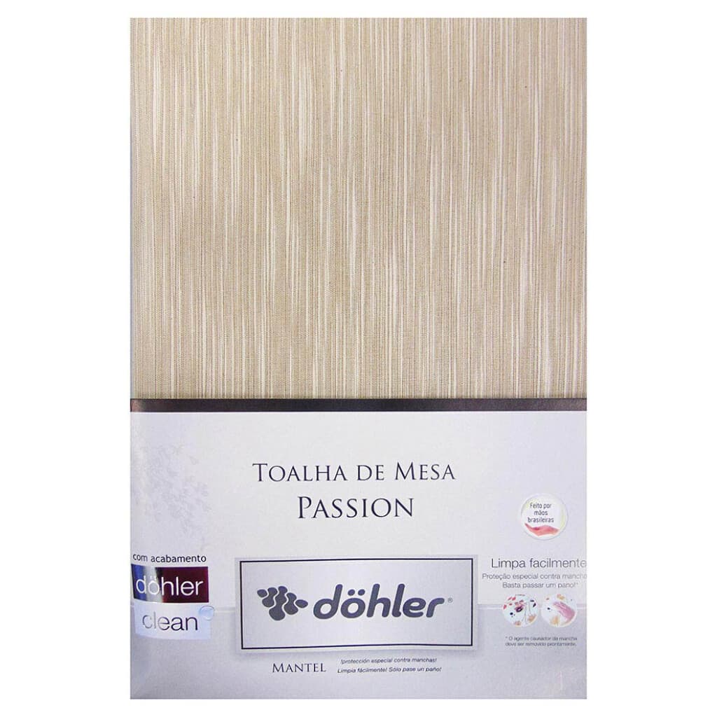 Mantel Dohler Rectangular Clean Passion 200 x 200 cm - BEIGE - 2