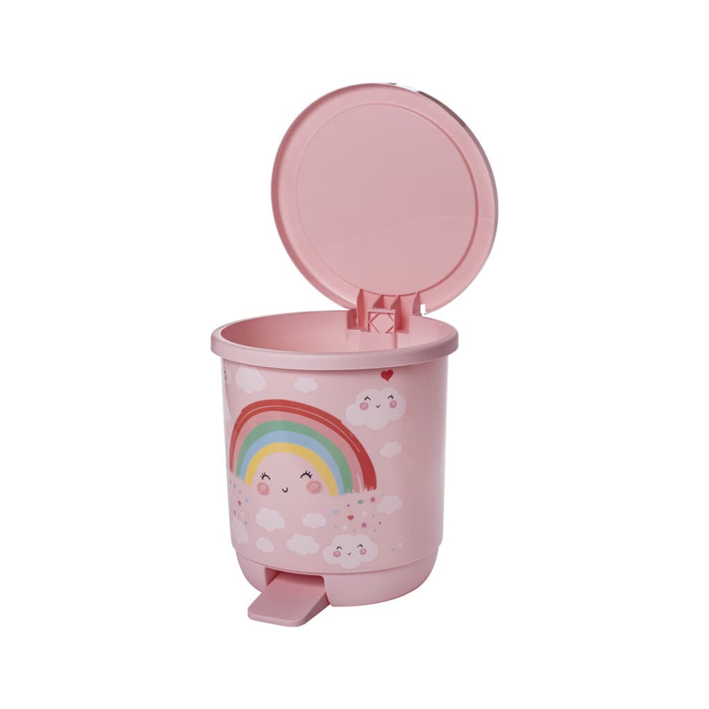 Basurero Infantil con Pedal 6,5 L - ARCOIRIS 1 - 2