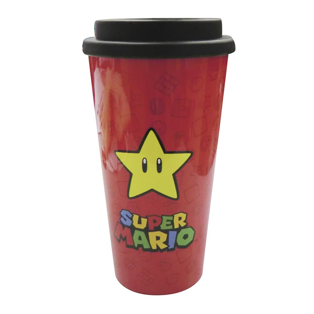 Vaso Doble Pared Transportable Mario Bros 520 ml - 1