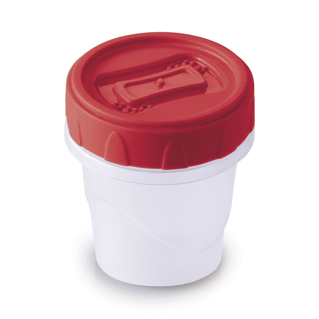 Recipiente Plástico Cilíndrico 65 ml - ROJO - 1