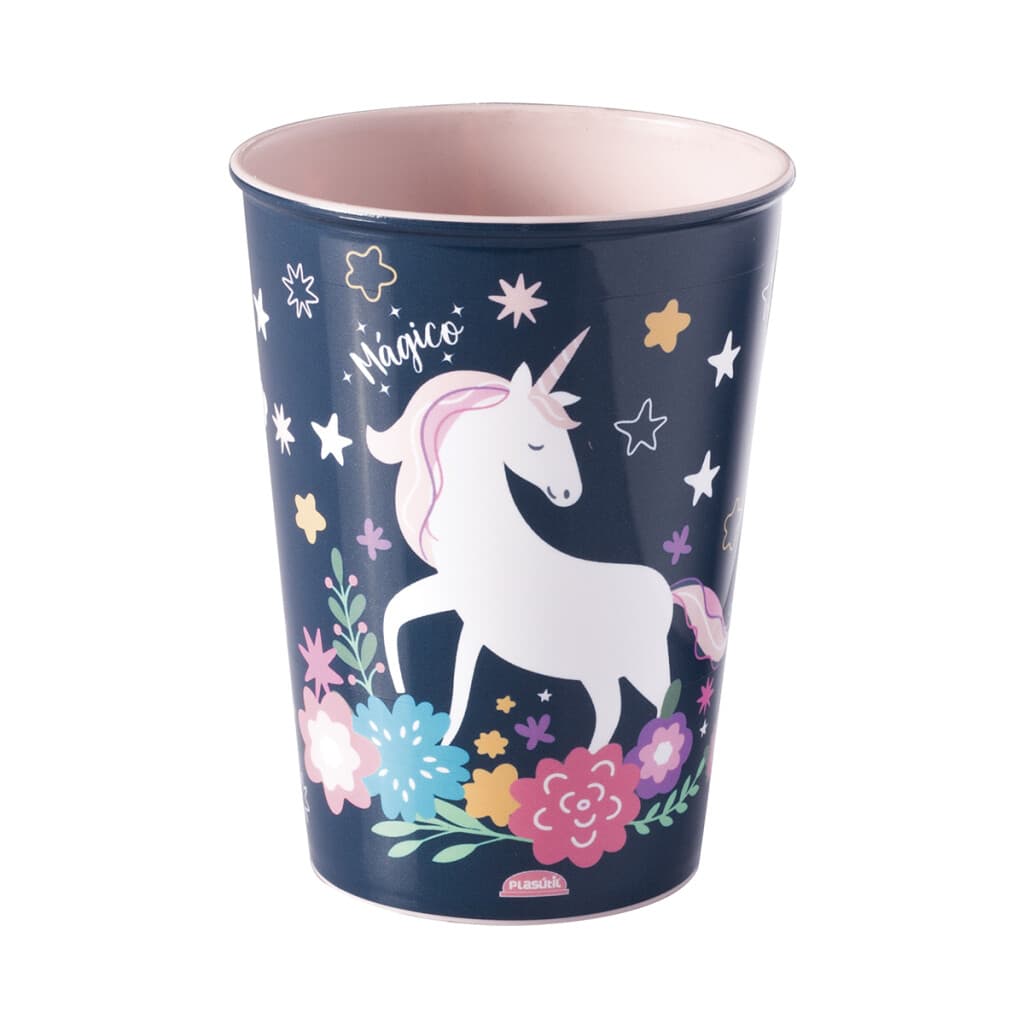 Vaso Plástico 320 ml Unicornio - 1