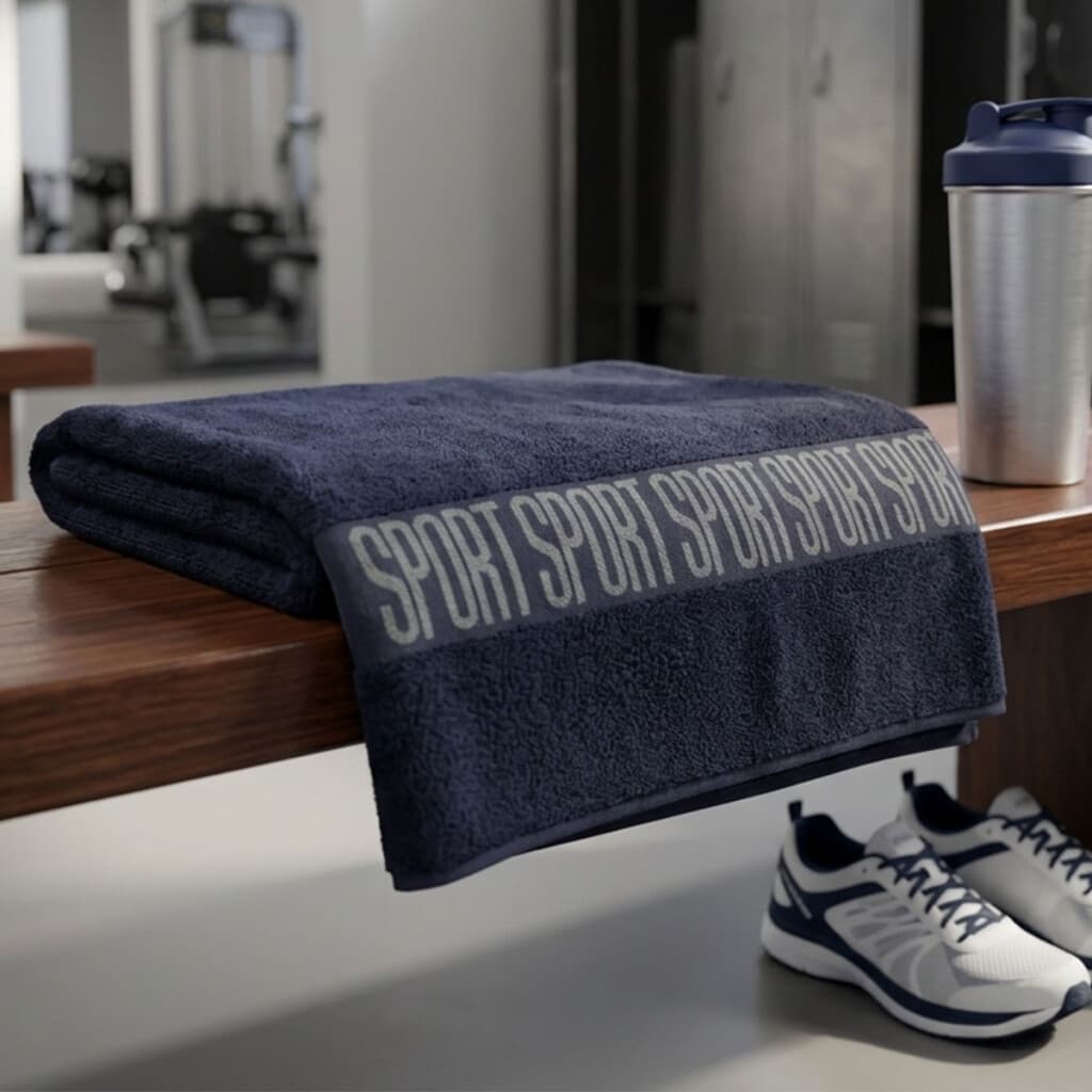 Toalla Social Sport Estampadas 30 x 80 cm - AZUL MARINO - 1