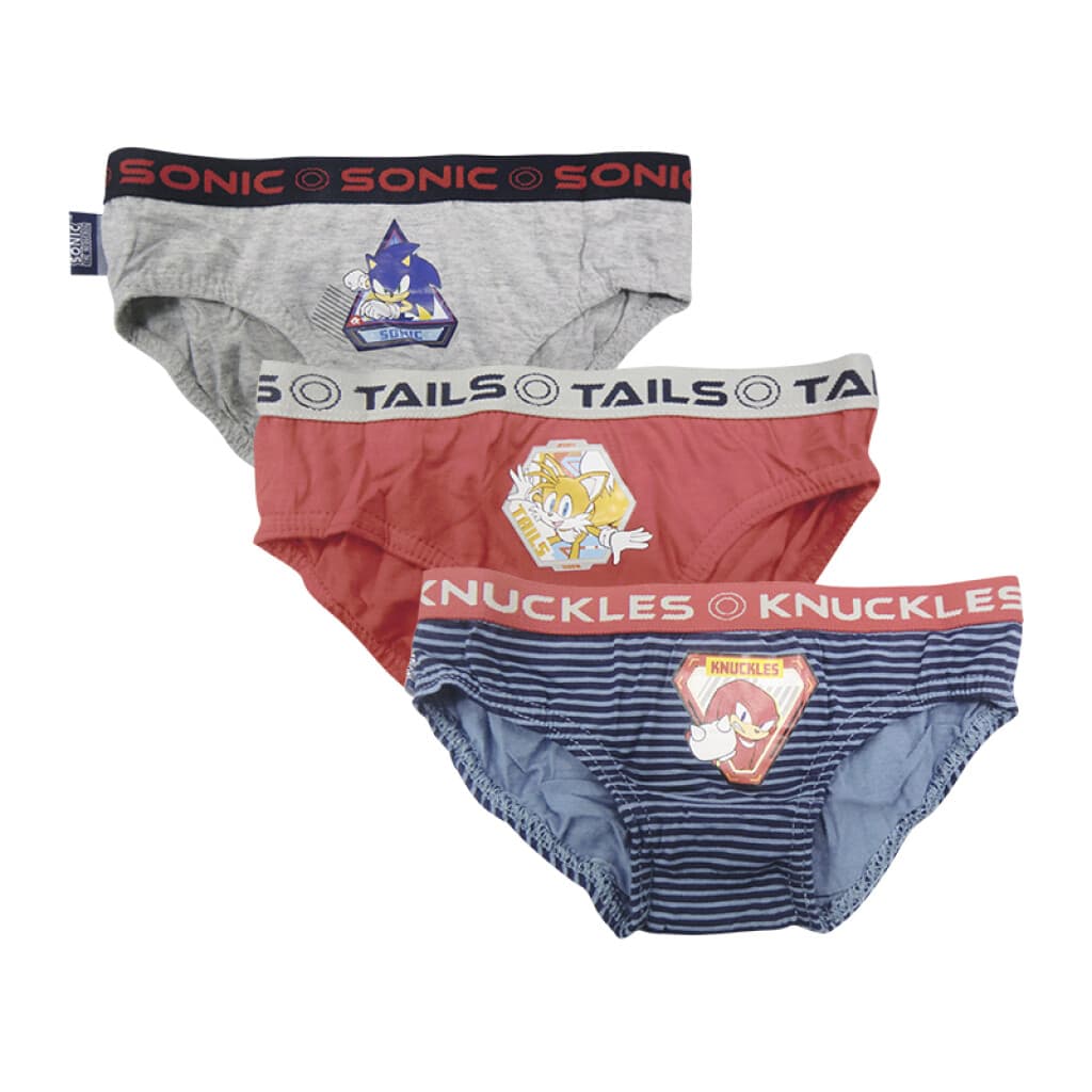 Pack x 3 Slip Infantiles Sonic Talle 2/7 - 2/3 - 1