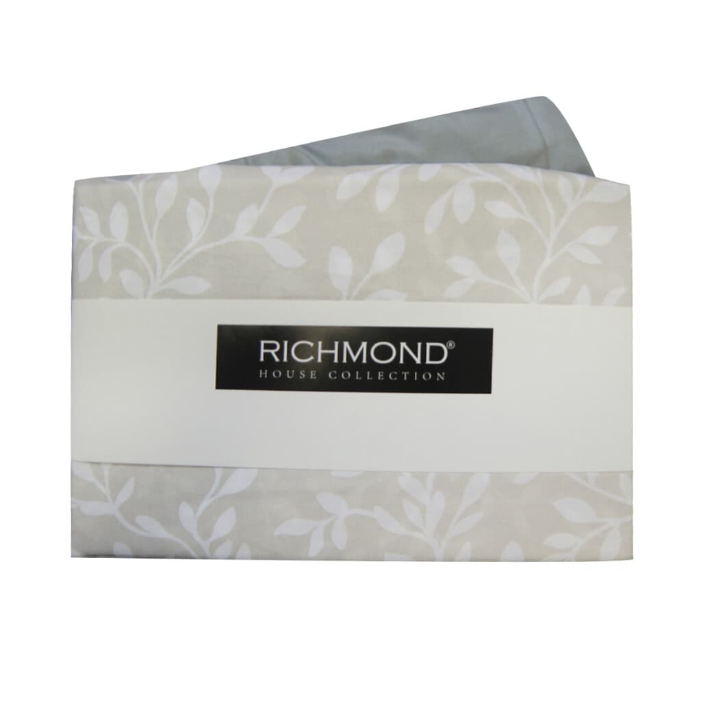 Juego Sábanas 2 Plazas Richmond House Estampadas 100% Microfibra - 311-1 HOJAS GRIS - 2
