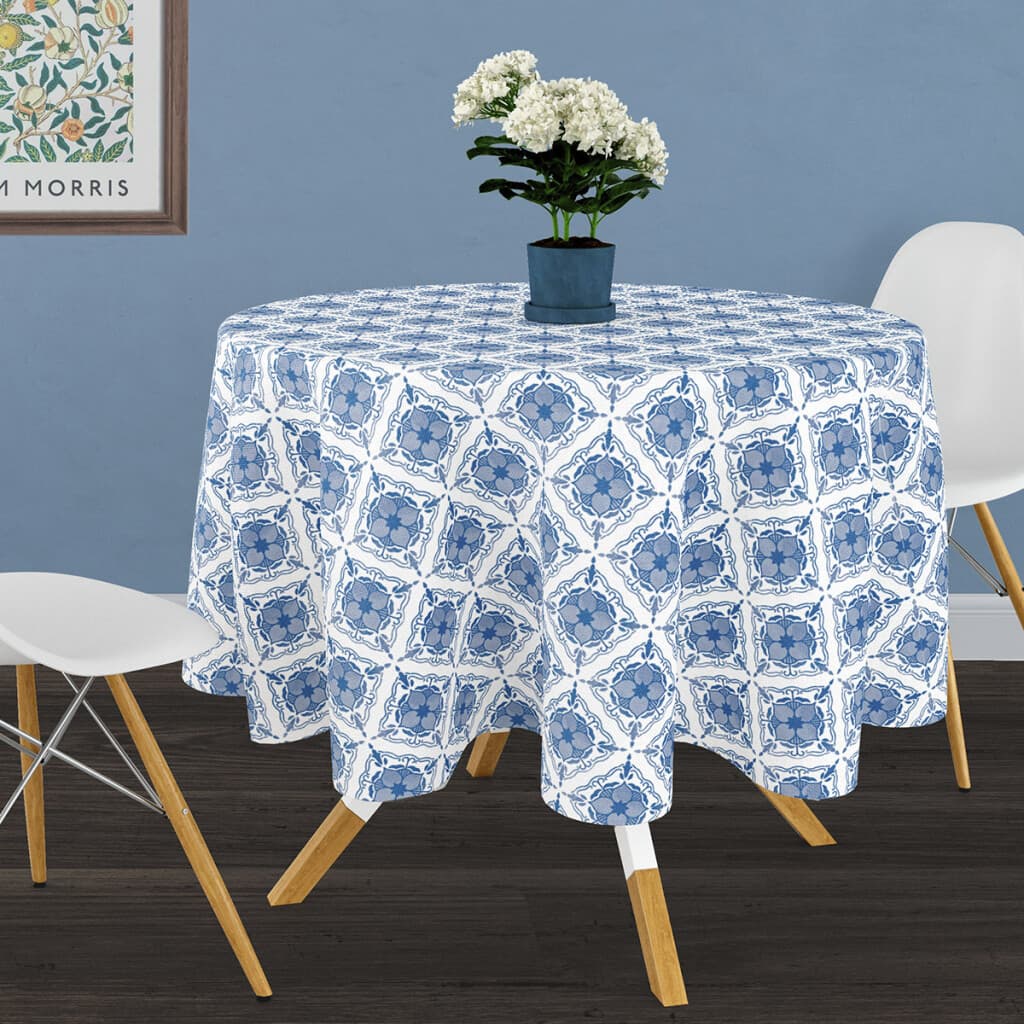 Mantel Bukara Peva Redondo 160 cm - 1583 AZULEJO AZUL - 2