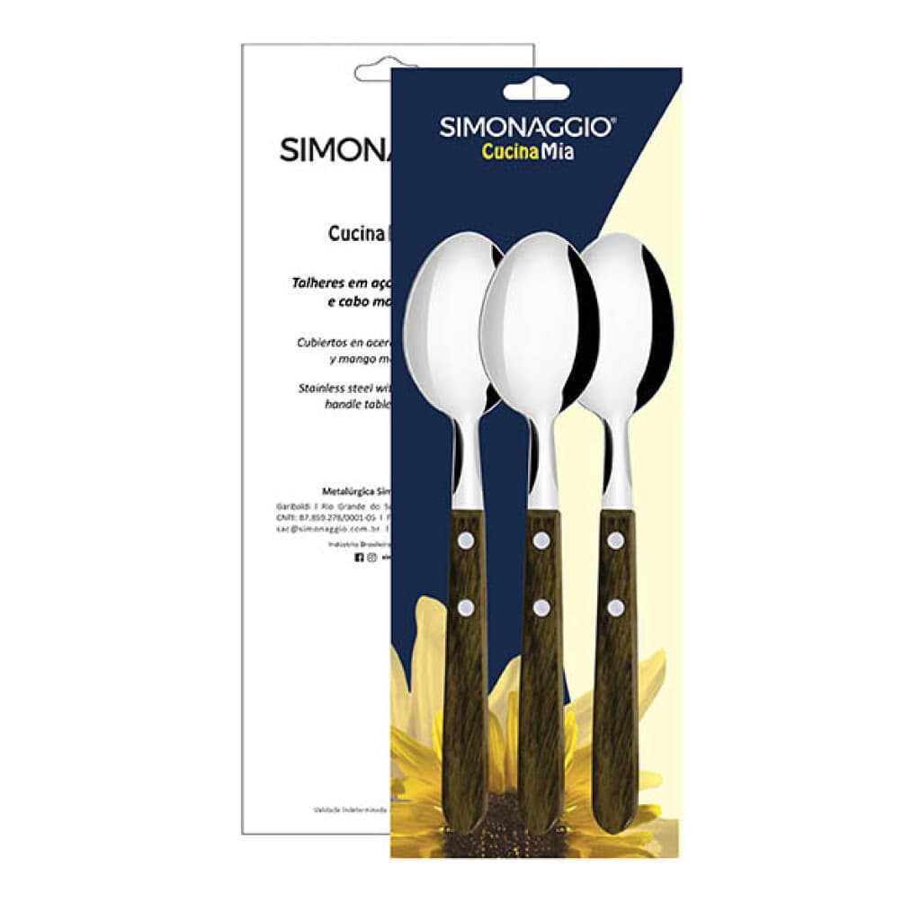 Set X3 Cucharas Mango de Madera Simonaggio - 1