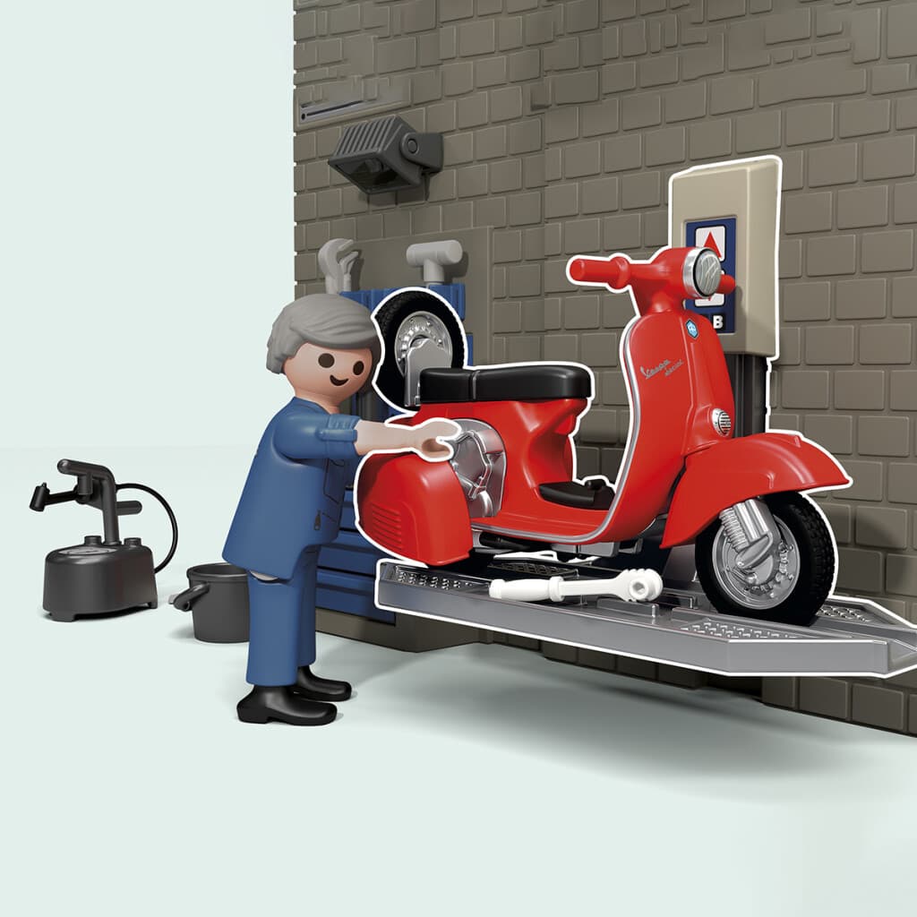 Mecánico de Vespa Años 60 Playmobil 88 Piezas - 4