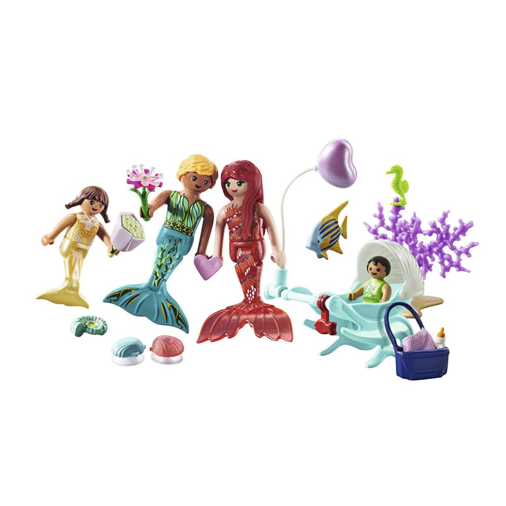 Familia de Sirenas Bajo el Agua Playmobil 30 Piezas - 3