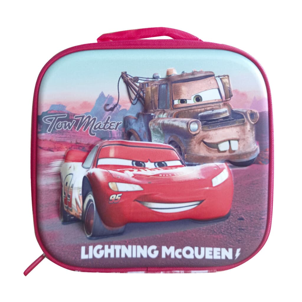 Lunchera 3D Térmica Escolar Cars 22 x 22 cm Oficial - ROJO - 1