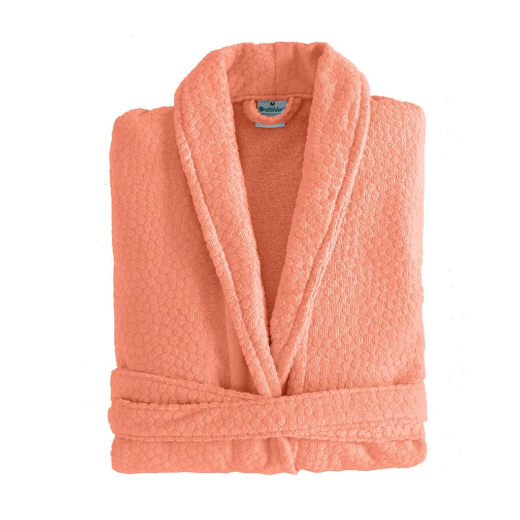 Bata Baño Velour Perola Dohler Algodón Talle M - G - SALMON - 2