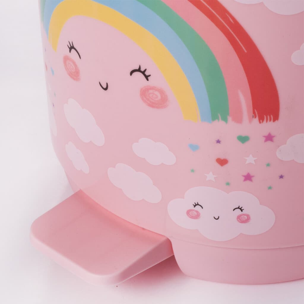 Basurero Infantil con Pedal 6,5 L - ARCOIRIS 1 - 3