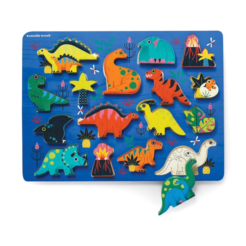 Puzzle Madera Crocodile Creek 16 Piezas con Base - Dinosaurios - 2