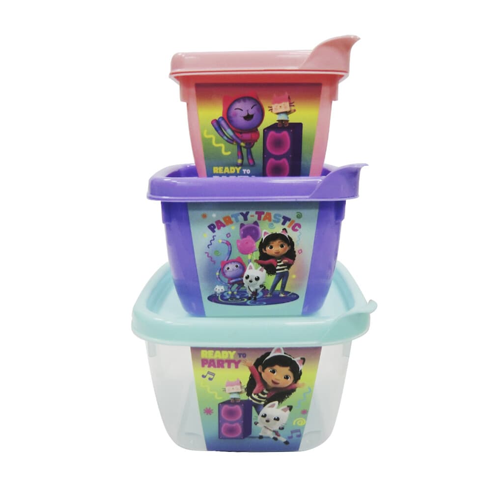 Pack x 3 Recipientes La Casa de Gabby - MULTICOLOR - 1