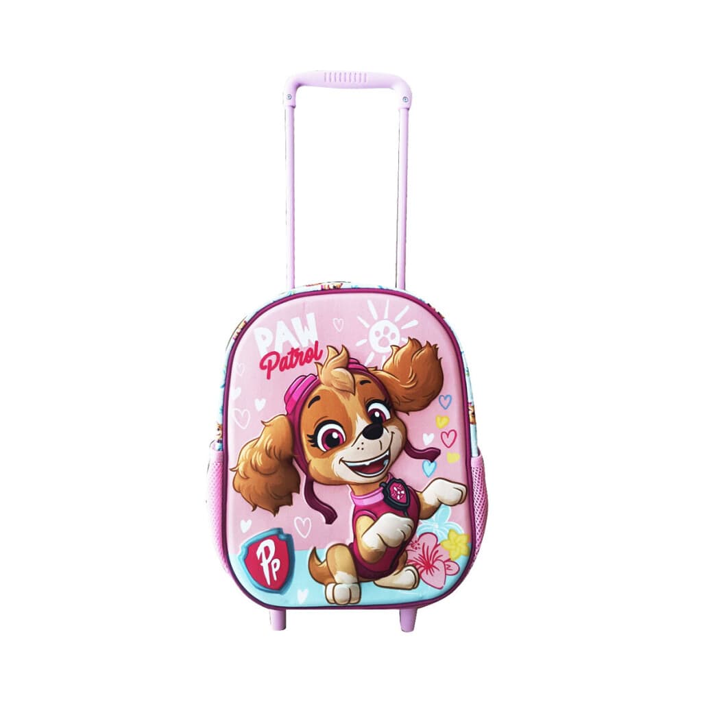 Mochila Infantil Paw Patrol 3d Con Carro 30 Cm - CORAL - 2