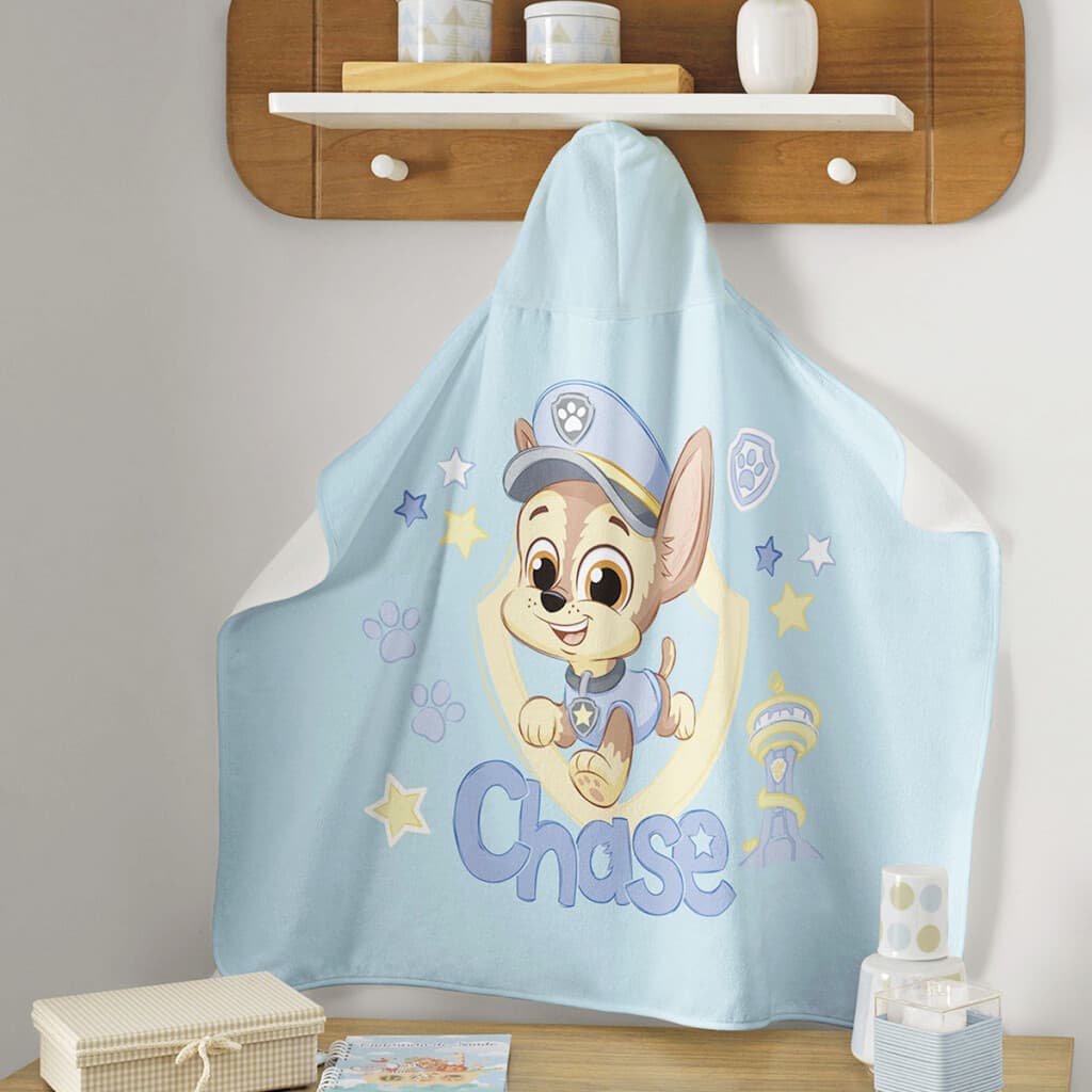 Toalla Bebé con Capucha 90 x 70 cm Paw Patrol - CELESTE - 1