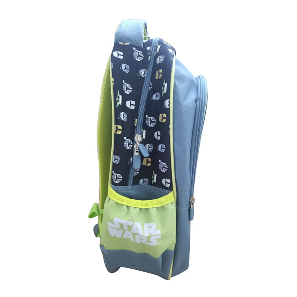 Mochila infantil 3D Baby Yoda Tafeta Grande 40 x 30 cm - GRIS - 3