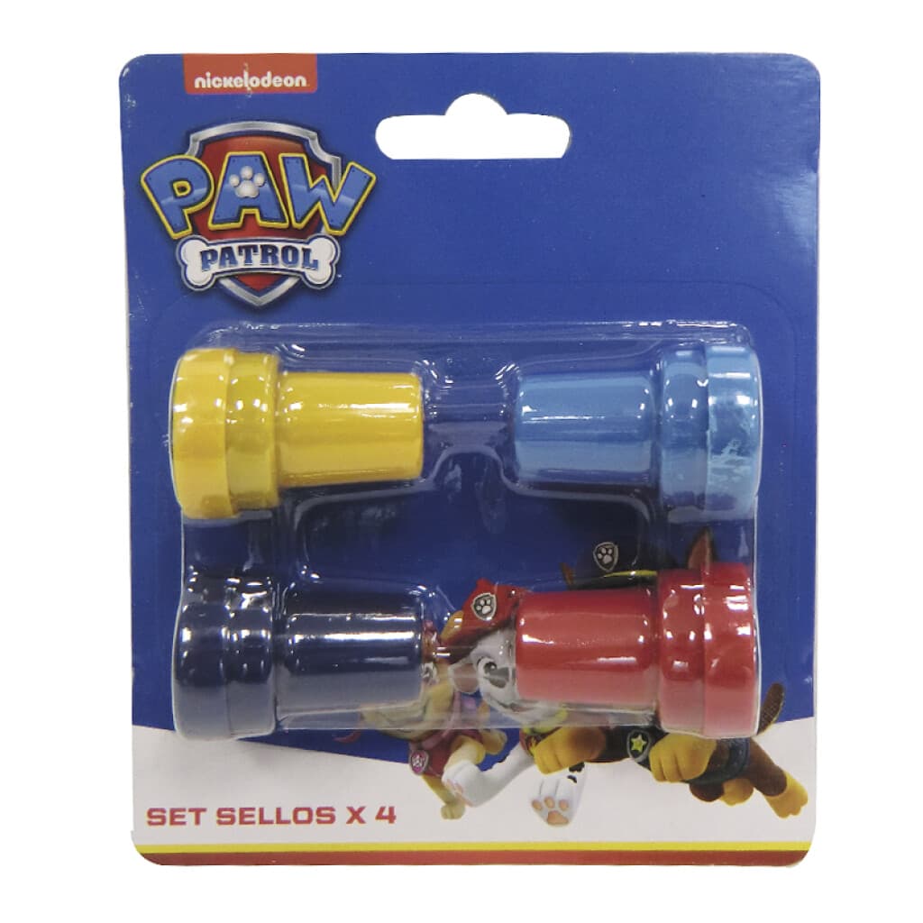 Pack X 4 Sellos Infantiles Con Diferentes Diseños Paw Patrol - CHASE