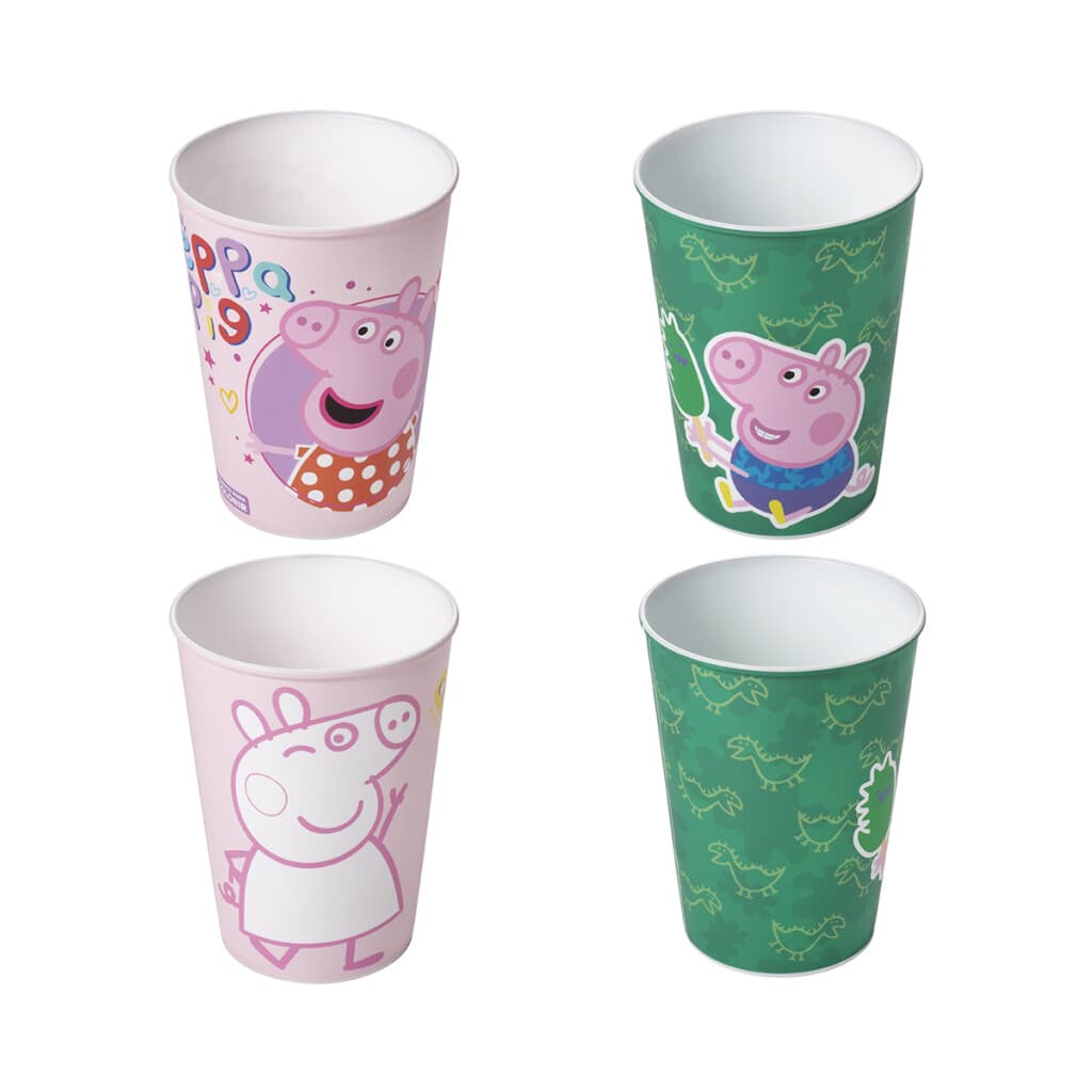 Vaso Plástico 320 ml Peppa Pig Diseños Surtidos - MULTICOLOR/PASTEL - 4