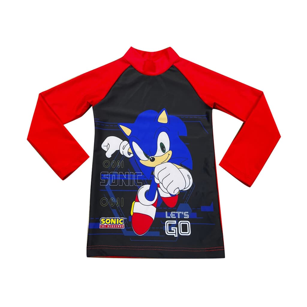Remera UV Malla Infantil Sonic Varios Talles - ROJO - Talle 6 - 1
