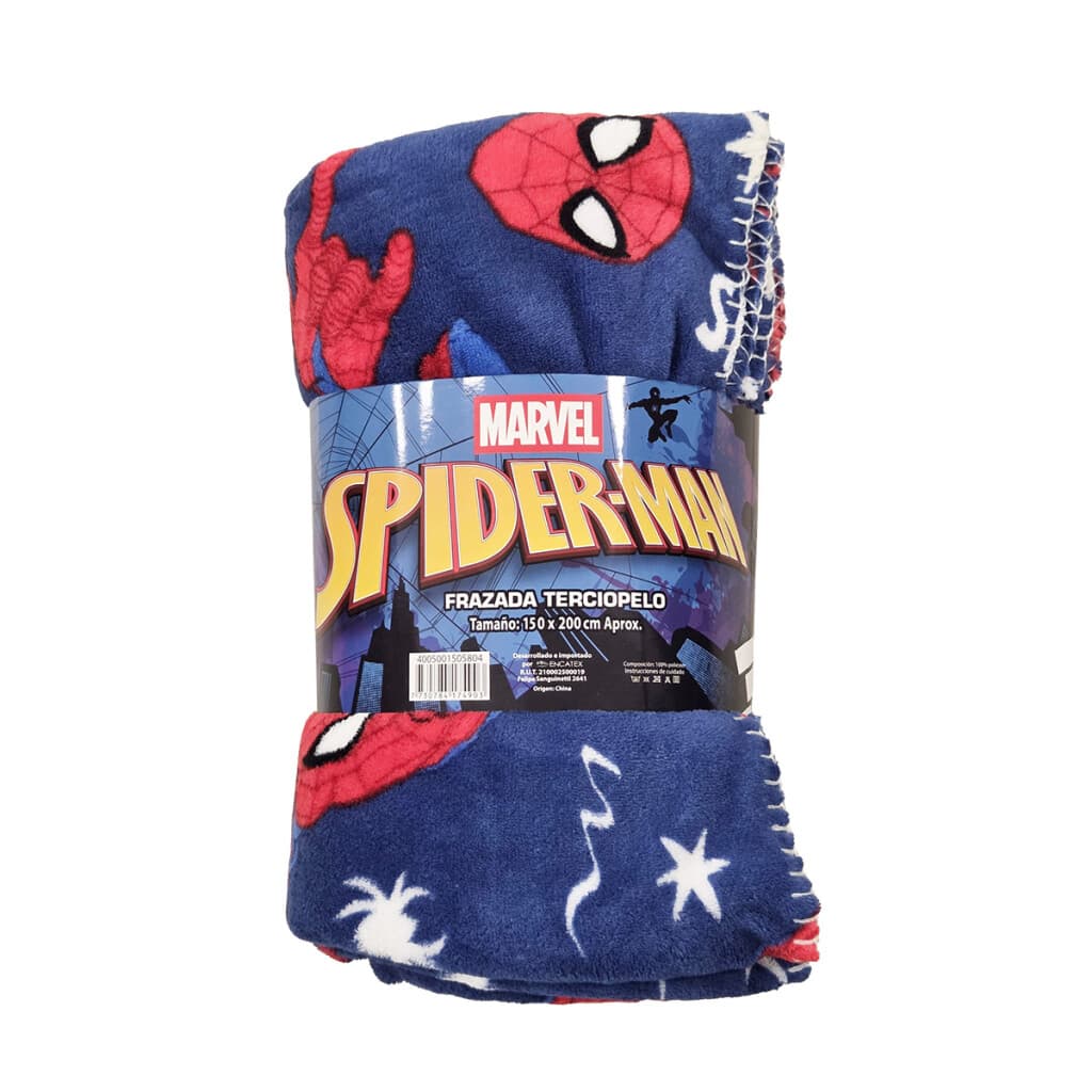 Frazada Coral Infantil 1 Plaza 150 x 200 cm - SPIDERMAN AZUL - 2