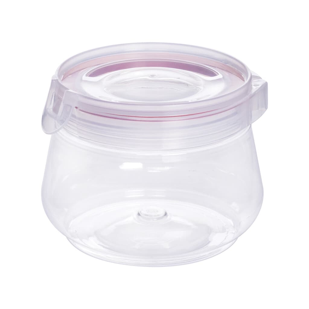 Recipiente con Broche Transparente 700ml Varios Colores - ROJO