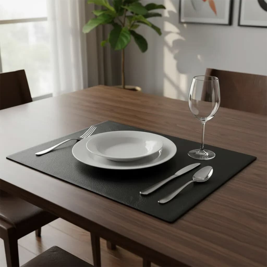 Individual Simil Cuero Laminado Home Class 30 x 45 cm - NEGRO - 1