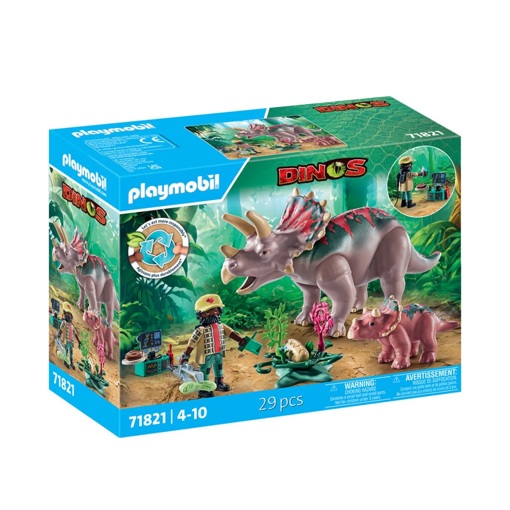 Explorador de Dinosaurios Triceratops Playmobil 29 Piezas - 2