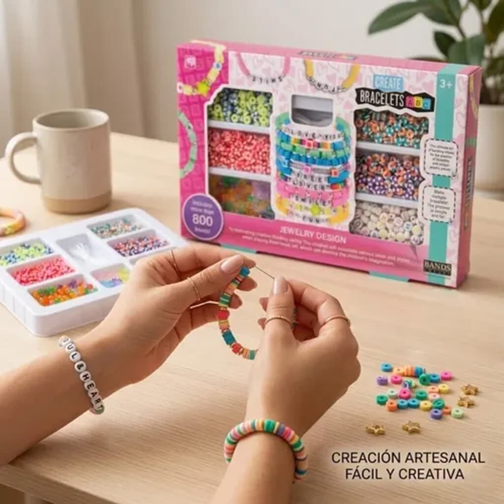Set Belleza x 800 Cuentas para Crear Pulseras - 1