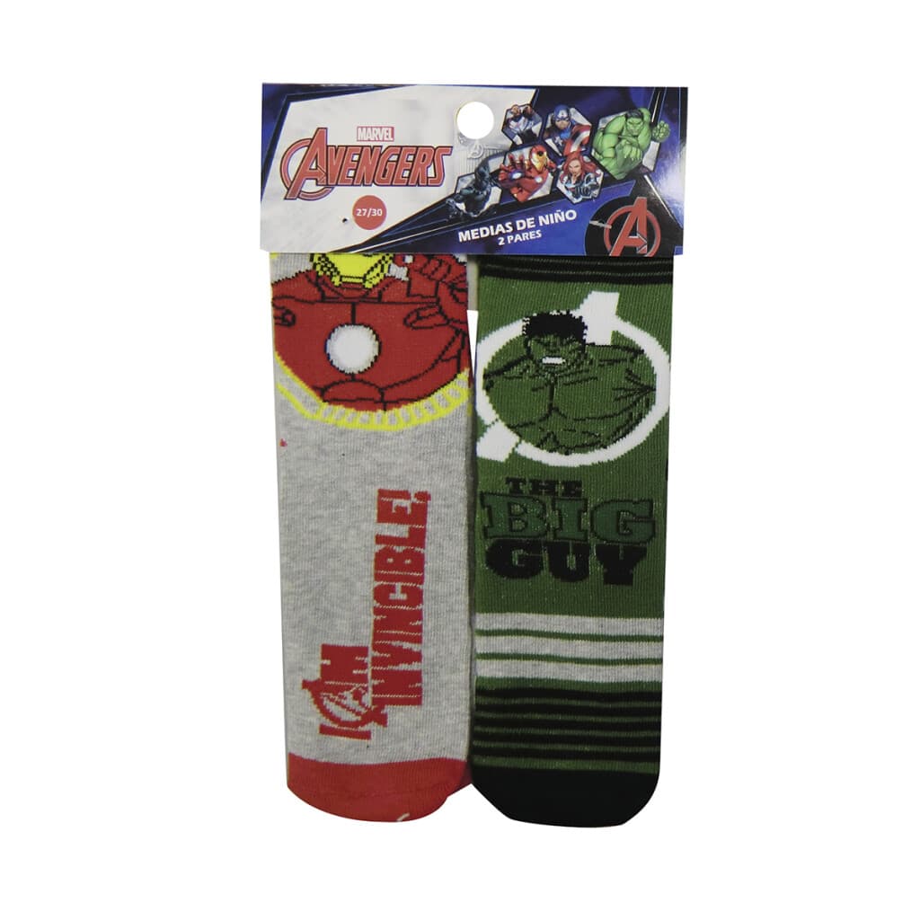 Pack x 2 Medias Infantiles Talle 19/30 - Avengers - 19/22 - 1