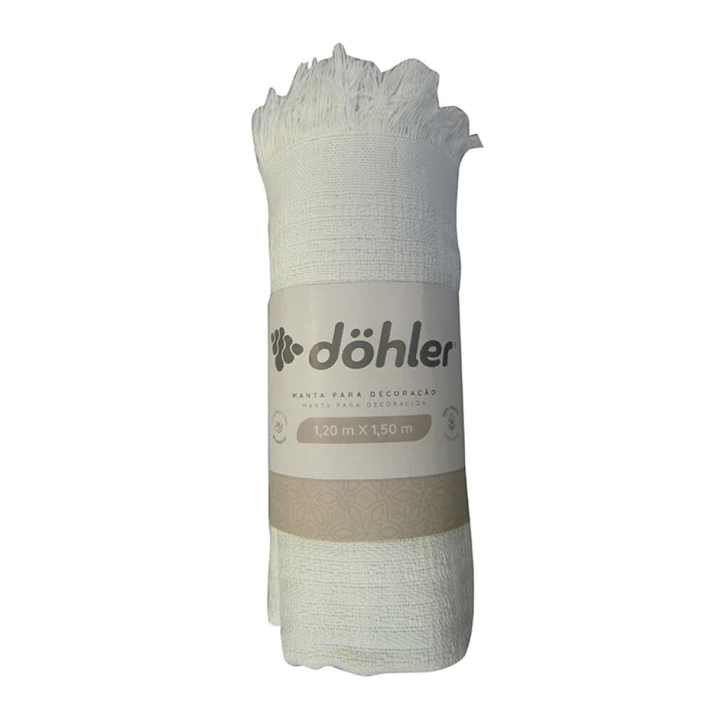 Manta Throw Dohler 120 x 150 cm Varios Colores - BLANCO - 1