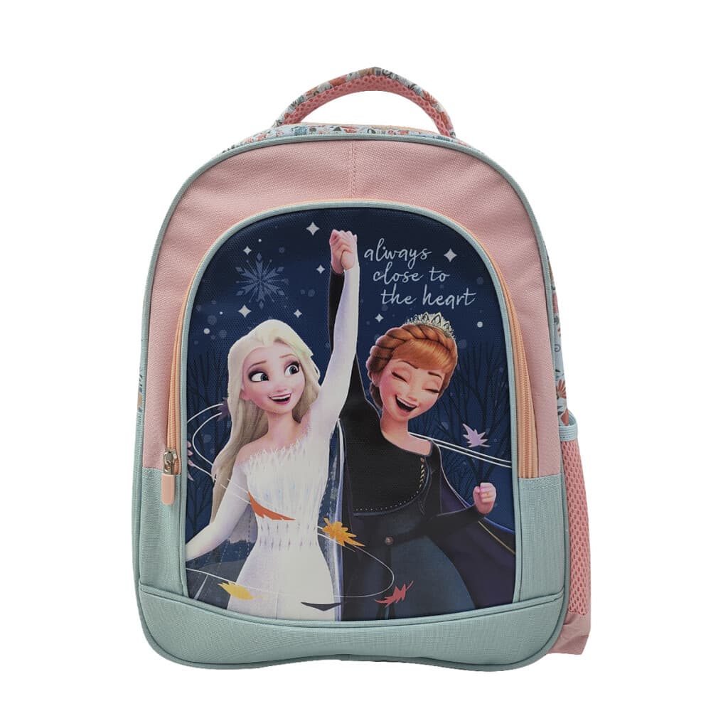 Mochila Infantil Frozen Jacquard Grande 40 x 30 cm - ROSA/CELESTE - 1