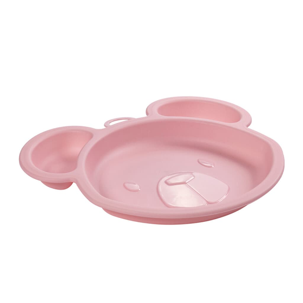 Plato Plástico con Forma 3D para Bebé 268 ml - OSO ROSA - 1