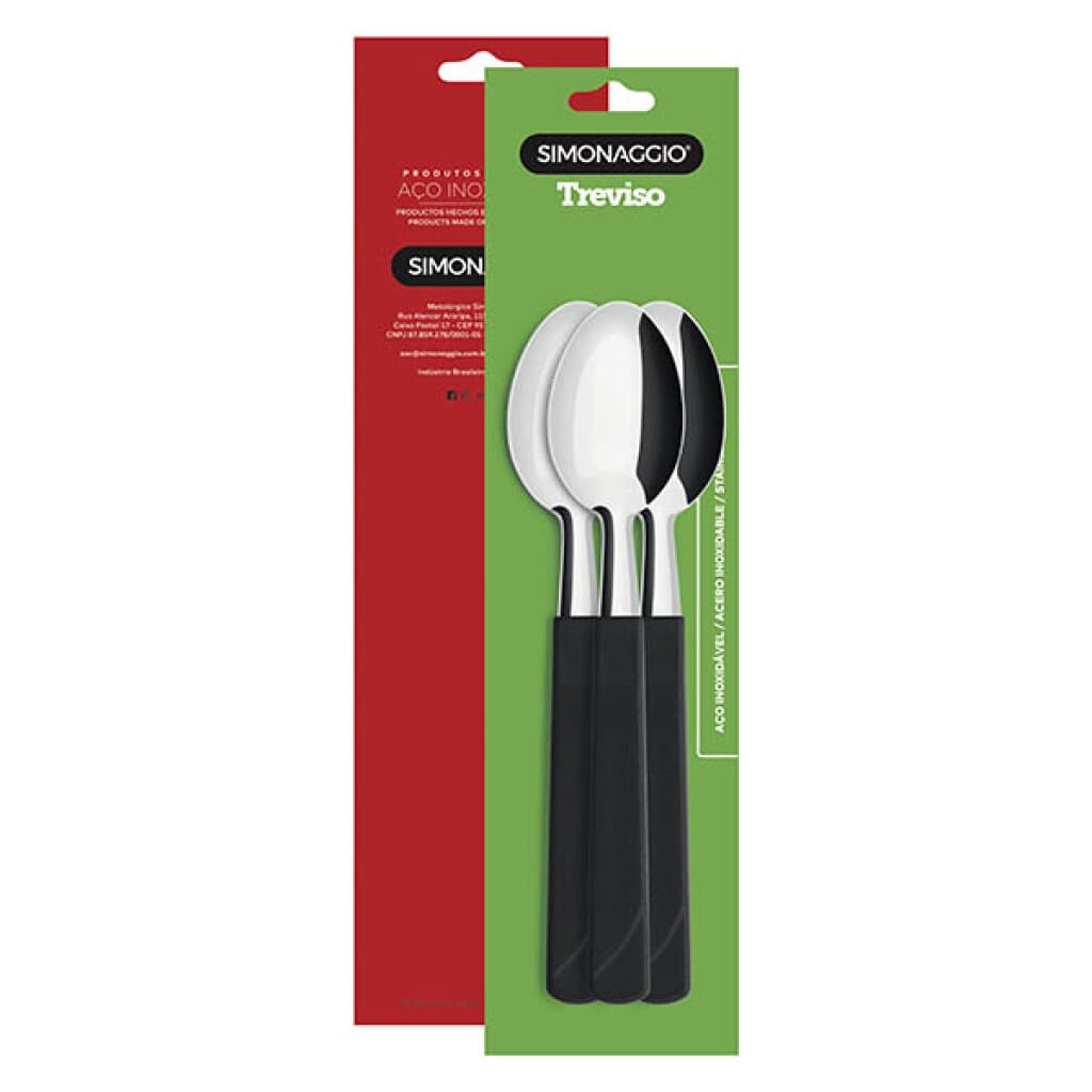 Set X3 Cucharas Treviso de Simonaggio - NEGRO - 1