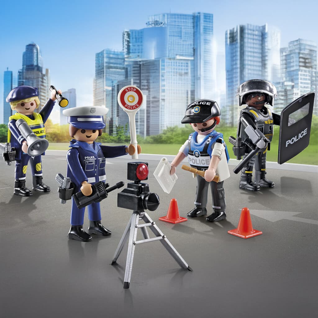 Set x 4 Figuras de Policías Playmobil 35 Piezas - 1