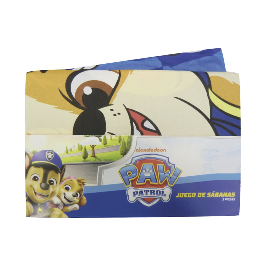 Juego Sábanas Infantil Paw Patrol Niño 1 Plaza 100% Microfibra - AZUL OSCURO - 2