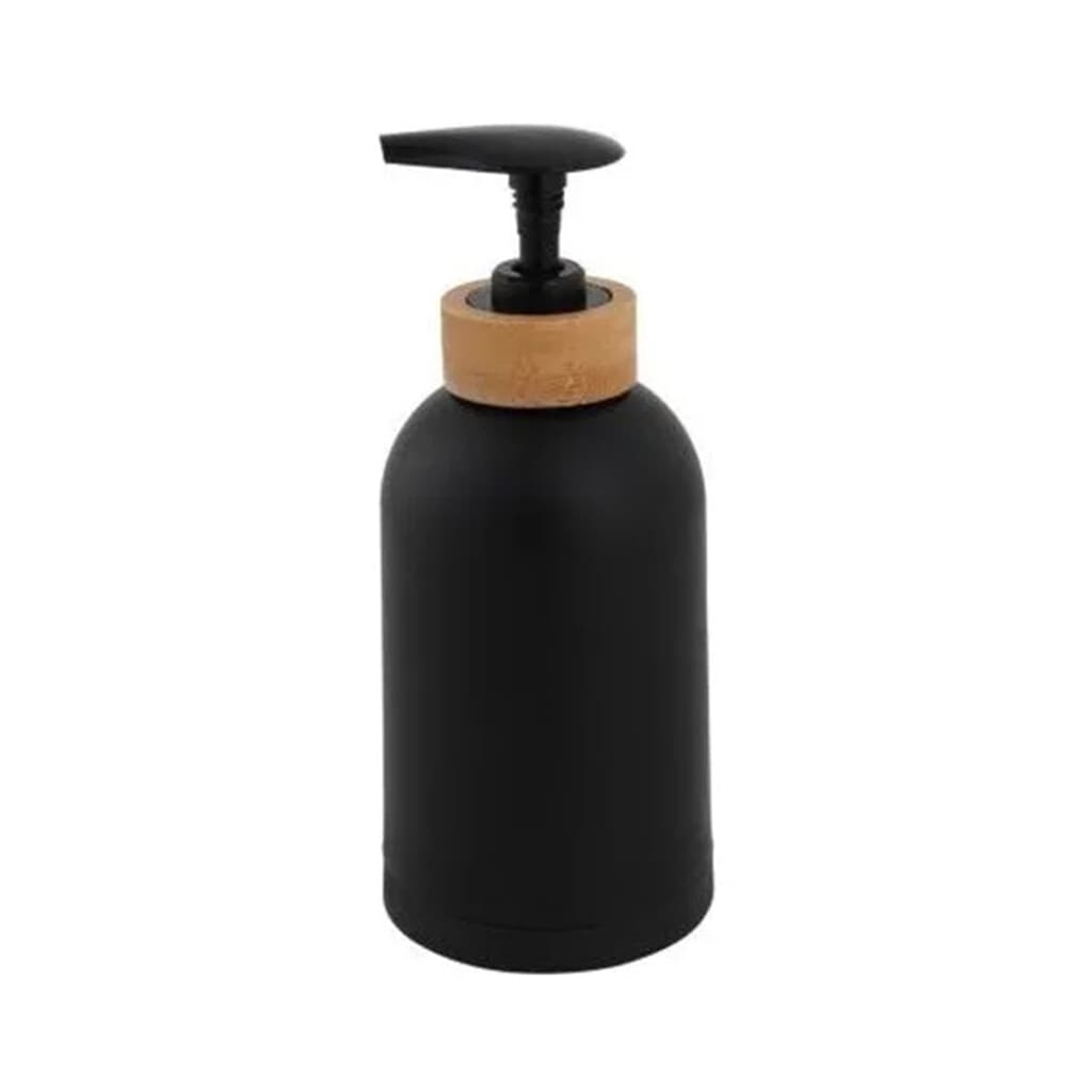 Dispensador Jabón con Fibra Bambú - NEGRO - 2
