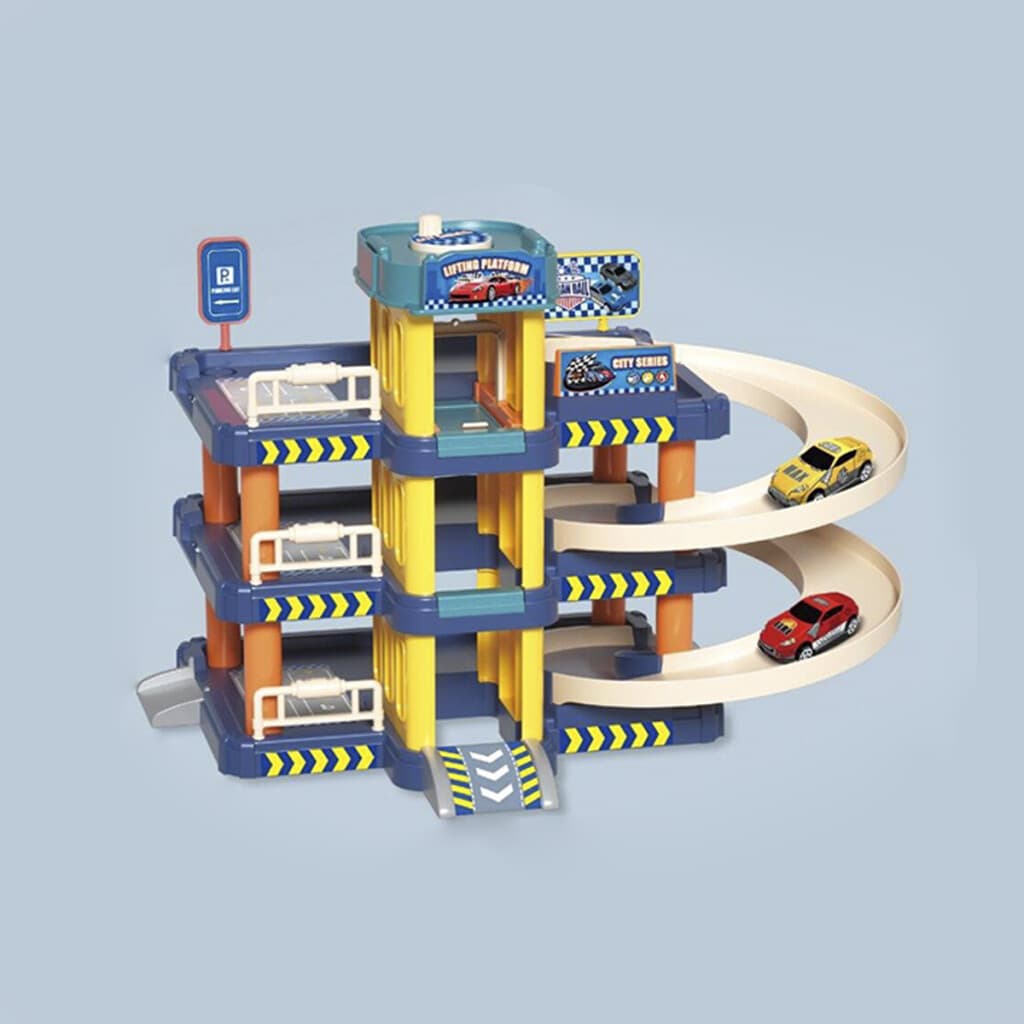 Pista de Auto con Parking Slide Lot con Autos y Ascensor - 3